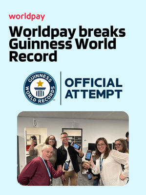 Lilac square with text that says, 'Life at Worldpay'